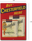 Vintage Look Chesterfield Cigarettes  Sign 8x12 Aluminum Tobacco Advertising