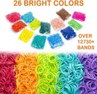 12730  Loom Rubber Bands Refill Kit In 26 Color With 500 Clips 6 Hooks  Diy 