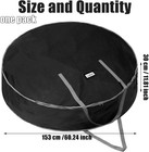 1 Pc 60  Christmas Wreath Storage Bag Zippered Garland Holiday Container With Re