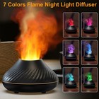Flame Air Diffuser Humidifier Led 7 Colors Essential Oil Aromatherapy Auto-off