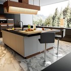 Bar Stools Modern Pu Leather Adjustable Swivel Barstools with Back Set Of 2