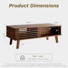 Stylish Mid Century Walnut Coffee Table With Storage For Living Room
