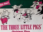 1963 Disney 3 Little Pigs  Christmas Story Newspaper Promo Fold-out Brochure