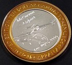 Mccarran Airport  Las Vegas  2000  Ltd Ed   10 Silver Gaming Token 