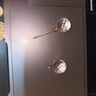 Vintage Clear Faceted Large Ball Lucite Hat Pin