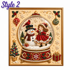 Diy Pearl Painting Kit Christmas Church Snow View Craft Artwork Eco Canvas Long