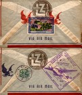 L w staehle-set Of 2 -1939 First Flight Cachets Airmail W auto And Backstamps