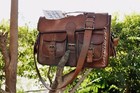 Leather Bag Laptop Genuine Messenger Vintage Men s Briefcase Satchel Brown New