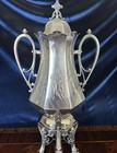 Antique Simpson Hall Miller   Co Triple Silver Plate Tea   Coffee Service Set