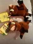 8    Bean Bag Plush Various Disney Characters  Set Of 10 Nwt Plus Bag Shoelace Rug