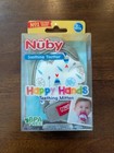 Nuby Happy Hands Grey Silicone Teething Mitten Chewy Toy Teether Mitt Bpa Free