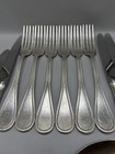 13pc Vintage Christofle Hotel France Perles Pearl Silver Plate Fork Spoon Knife