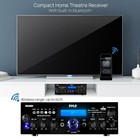 Pyle Compact Bluetooth Stereo Amplifier - Desktop Audio Power Amp Receiver W  Fm