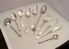 Mixed Lot 10 Vintage Silverplate Silverware Serving Pieces Spoons Spreader Ff8