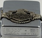 Vintage 2000 Zippo Harley-davidson Eagle Emblem Lighter H 2000 Xvi Bradford Pa