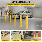 Safety Bollard 42 h 4 5 d Steel Street Parking Post Yellow Signs Pipe Barrier