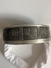 Vintage H Norsk Tinn Norway Pewter 8 5    Bowl Viking Norse Relief Made In Norway