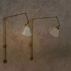 Handmade Italian Antique Wall Lamps Sconces In Pair Of Brass Wall Light Fixture