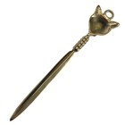 9-1 2  Solid Brass Fox Letter Opener- Antique Vintage Style