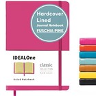  Hardcover Leather Journal Notebook Lined   a5 Single Fuschia Pink