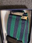 Man s Brook Brother s Stripped   Leather Suspenders   brand New nice 