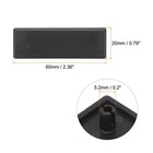 10 X Standard Plastic Rectangle Aluminum Extrusion End Cap Black 60x20mm
