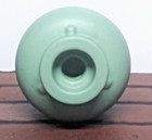 Vintage Teco Style Unique Pottery Candle Holder Bulbous Matte Seafoam Green Rare