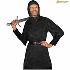 Medieval Replica Chain Mail Armor 16 Gauge Steel Shirt   Coif Handmade Costume