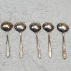 Vintage Community Plate Silver Plated 5  Soup Spoons Silverware Set Of 5