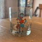 Vintage Couroc Hopi Kachina Turquoise Gold Etched Lowball Glasses Set Of Six
