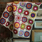 120cm 60cm Handmade Crocheted Blanket Multicolor