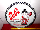 Vintage Bob s Big Boy Cheeseburger Restaurant 11 3 4  Porcelain Metal Sign Bob S