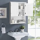 Wall-mount Wooden Bathroom Storage Cabinet Medicine Cabinet Organizer W  Shelf