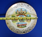 Vintage 8-1 2  Souvenir Plate Santa Claus Land Indiana Amusement Park Deer Farm