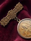 Gorgeous Antique Art Deco Catholic Brooch Stunning Piece
