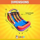 Inflatable Water Slide With Blower 12 Ft Commercial Dual Lane Rainbow Kids Pool