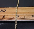 Real 10k Gold Rope Chain 22 Inch Necklace Diamond Cut 2 5mm Men Women Gift