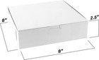Mt Products White Cookie Box - 8  X 8  X 2 5  Bakery Boxes No-window  Pack Of 15
