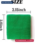 Nsbell 24pcs Colorful Sports Wristbands Cotton Sweatband Wristbands Wrist Sweatb