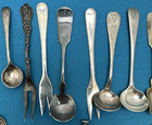 35 Pc Antique To Vintage Silverplate Small Spoons Forks Ladles   Servers