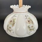 Vintage Gwtw 10  Fitter Blue Pink Floral Oil Or Electric Glass Melon Lamp Shade