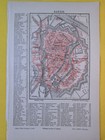 1890 Danzig Poland City Map Orig Vintage Geographical Map Plan 6 5 X 9 5 C21-8