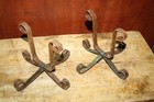 Set Of 2 Replacement Sugar Mold Iron Stand Candle Holder Primitive 