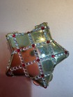 Judith Lieber Beautiful Vintage Gold Star Pill Box With Ruby And Clear Stones 