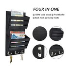Unistyle Rustic Mail Organizer Wall Mount With 4 Key Hooks mail Holder Wall M   
