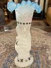 Antique Victorian Bohemian Hand Spill Vase Blown Glass 9    Tal