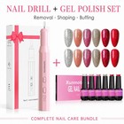 Xunmotoryao Cordless Nail Drill Kit electric File For Acrylic Pink  Pink