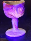 Blue Milk Amber Slag Glass Eye Wash Cup Eyewash Bath Glows
