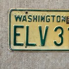 1968 Washington License Plate Elv 318 Ford Mustang Chevy Dodge Dmv Clear Yom