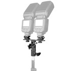 Dual Flash Bracket Hot Shoe Speedlight Stand Umbrella Holder Light Stand Brac   